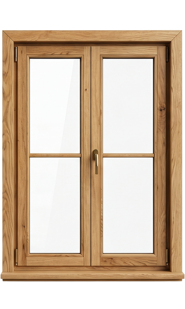 The natural warmth of wood frames